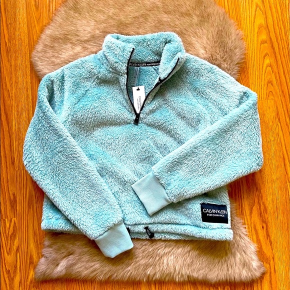 Calvin Klein Sweaters - Calvin Klein Performance Fuzzy Crop Sweater Size S